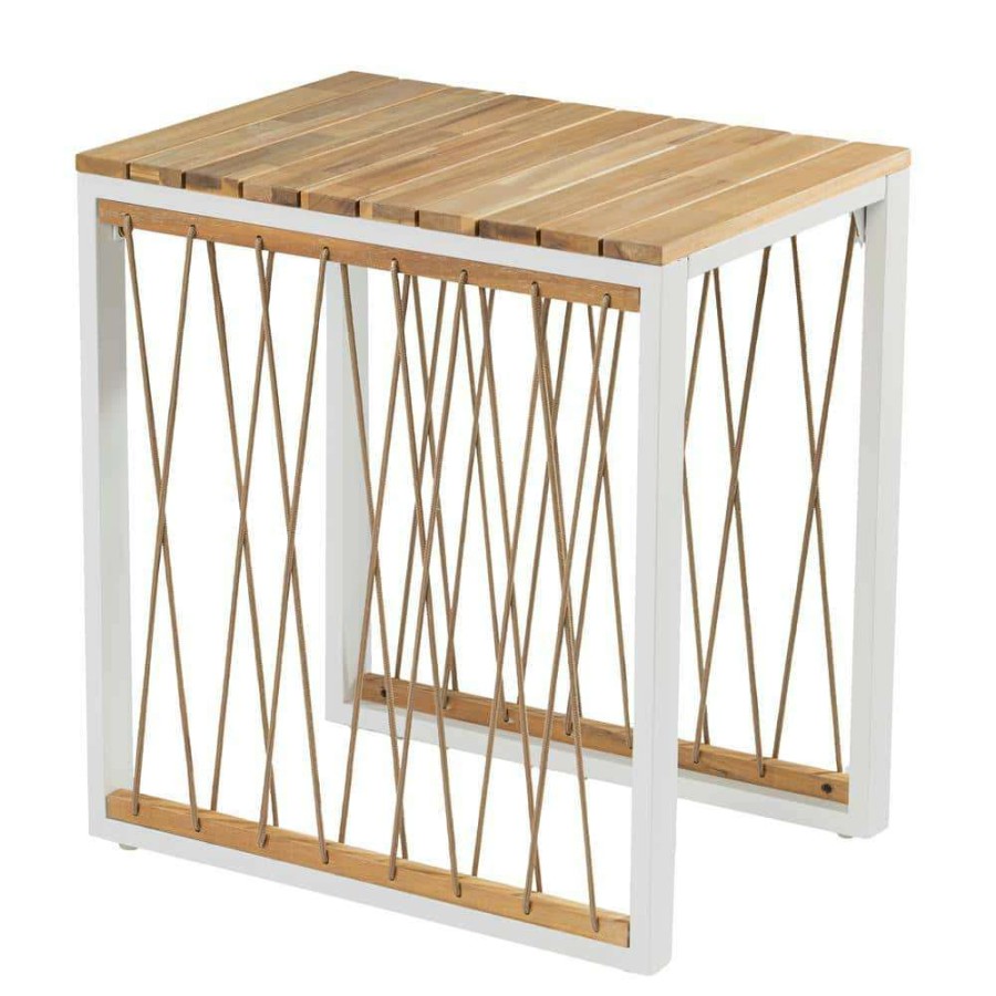 Living Room Furniture * | Wallmond 16 In Natural Rectangle Wood End Table By Southern Enterprises