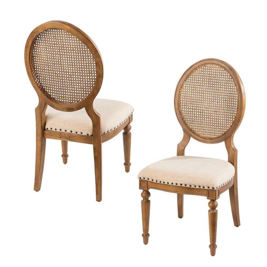 Kitchen & Dining Room Furniture * | Kabott Natural Wood Dining Chair (Set Of 2) By Southern Enterprises