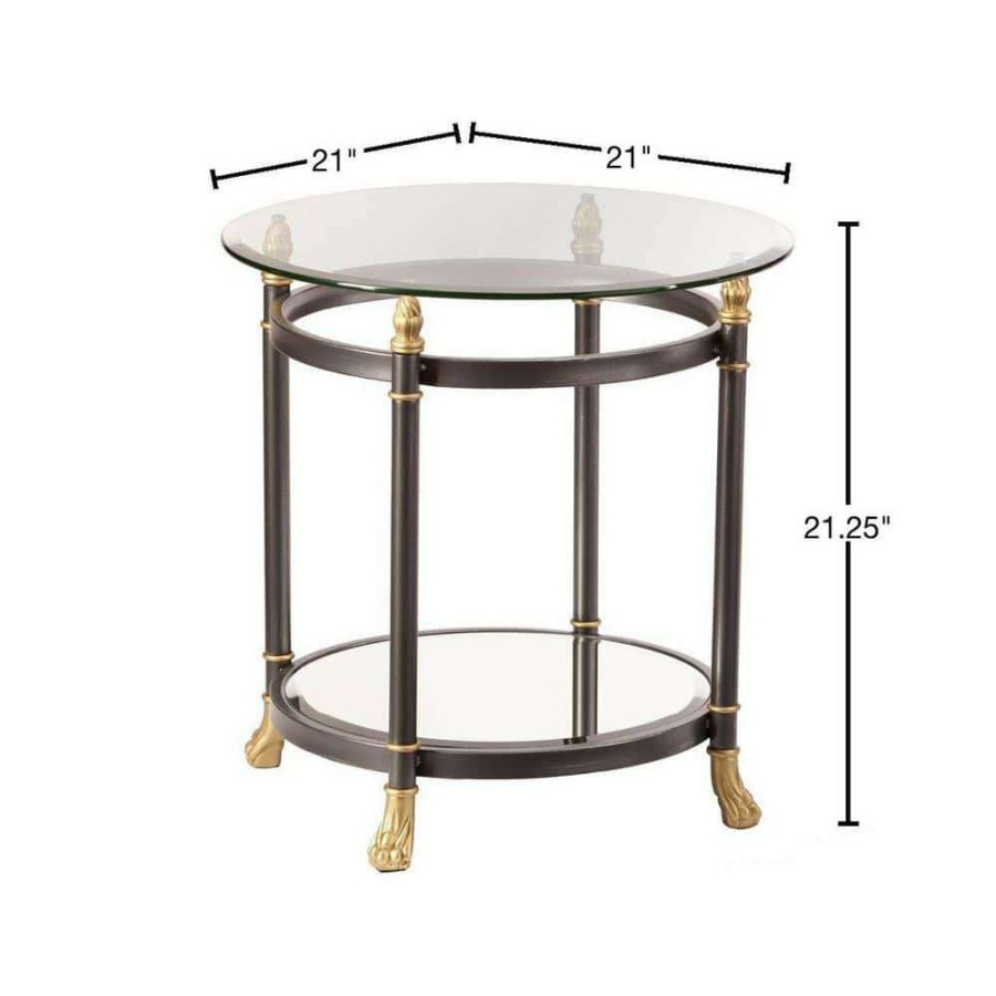 Living Room Furniture * | Dorothy Dark Gray End Table By Southern Enterprises