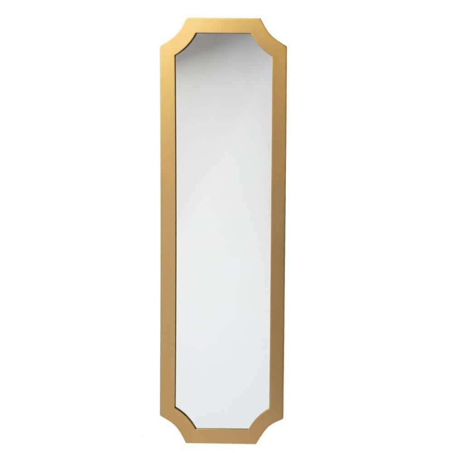 Bedroom Furniture * | Welbeck Gold Jewelry Armoire (5 In D X 14.25 In. W X 47 In. H) By Southern Enterprises