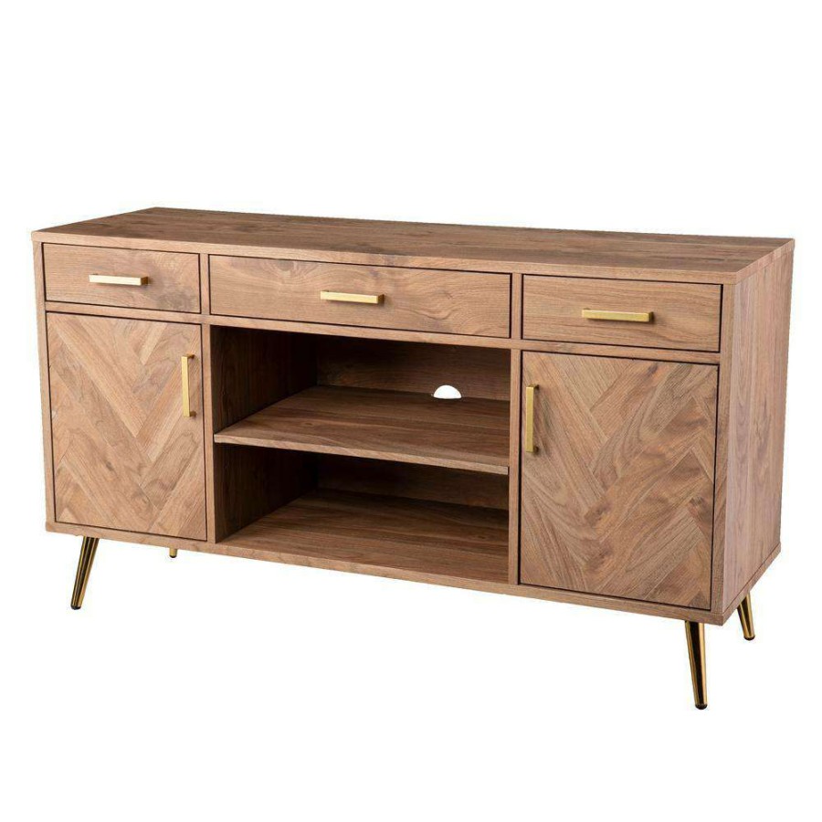 Living Room Furniture * | Mawbey 48 In. Brown Wood Tv Stand With 1-Drawer Fits Tv'S Up To 46 In. By Southern Enterprises