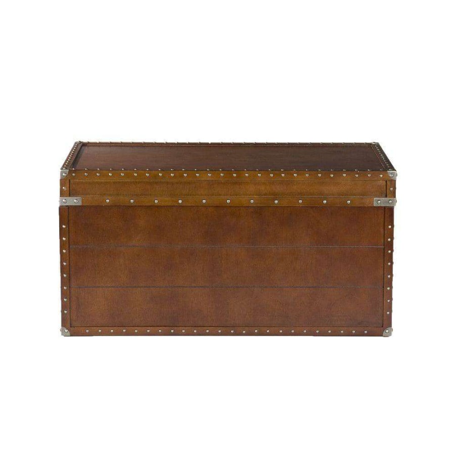 Living Room Furniture * | Harris Walnut Trunk By Southern Enterprises