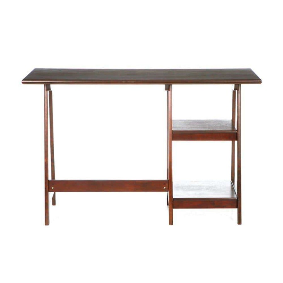 Home Office Furniture * | 47 In. Rectangular Espresso Writing Desks With Storage By Southern Enterprises